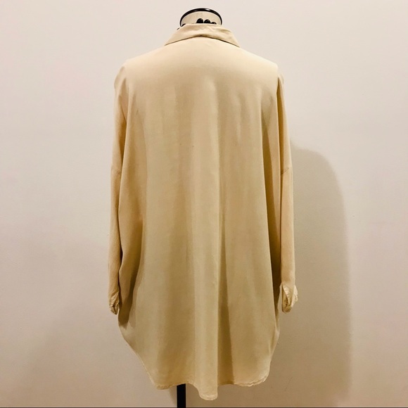 MSCH Copenhagen cream viscose button-down shirt dress. Size L. EUC - Picture 6 of 10